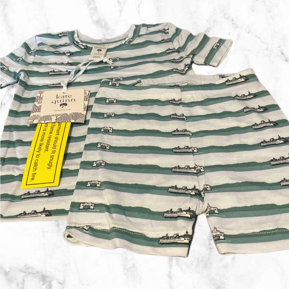 Kate Quinn short sleeve crew neck pj set size 12-18m